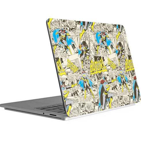 DC Comics Batman Batgirl Vintage Action pose pattern Surface Laptop Studio Skin